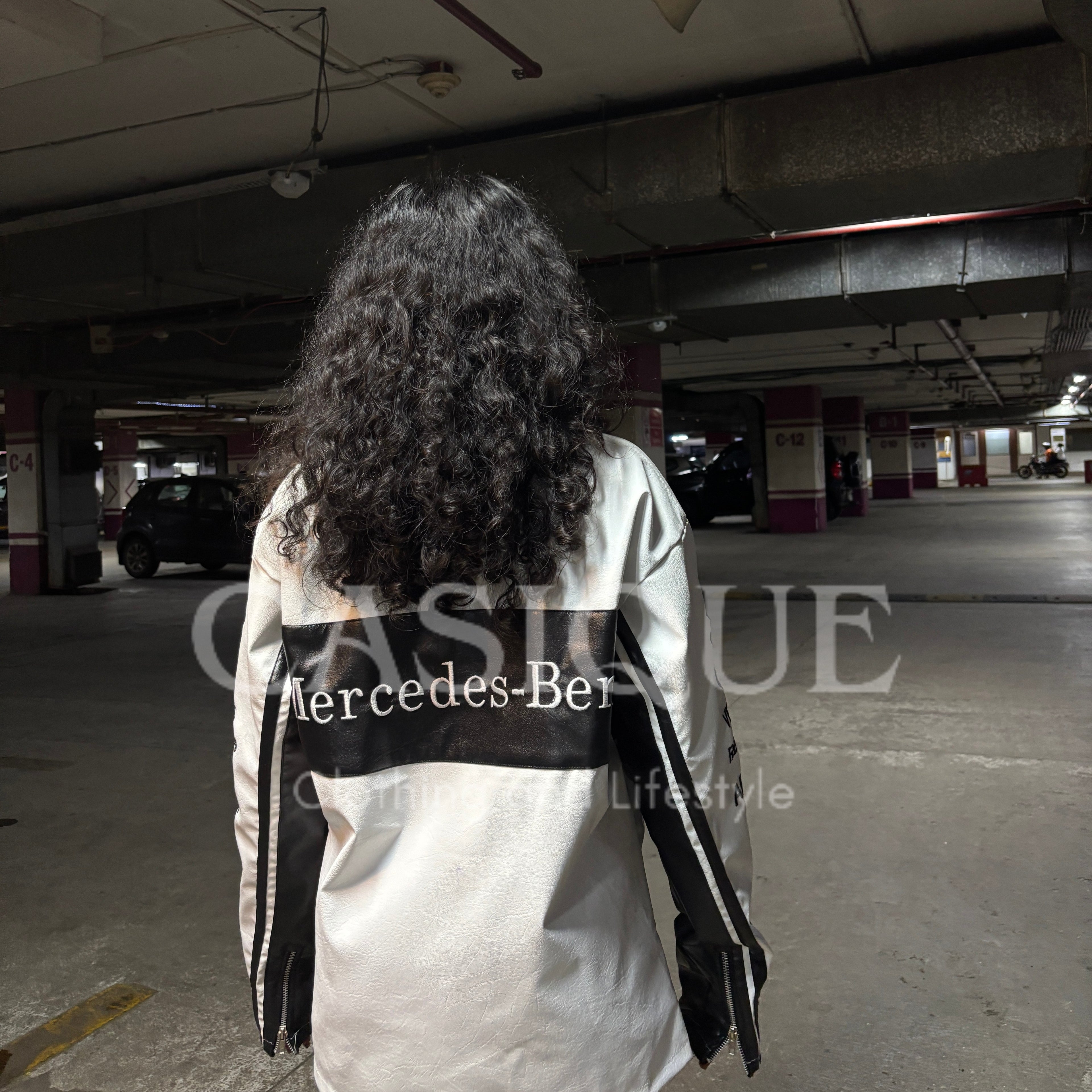 Premium Mercedes Leather Jacket - Embroidered (Unisex)