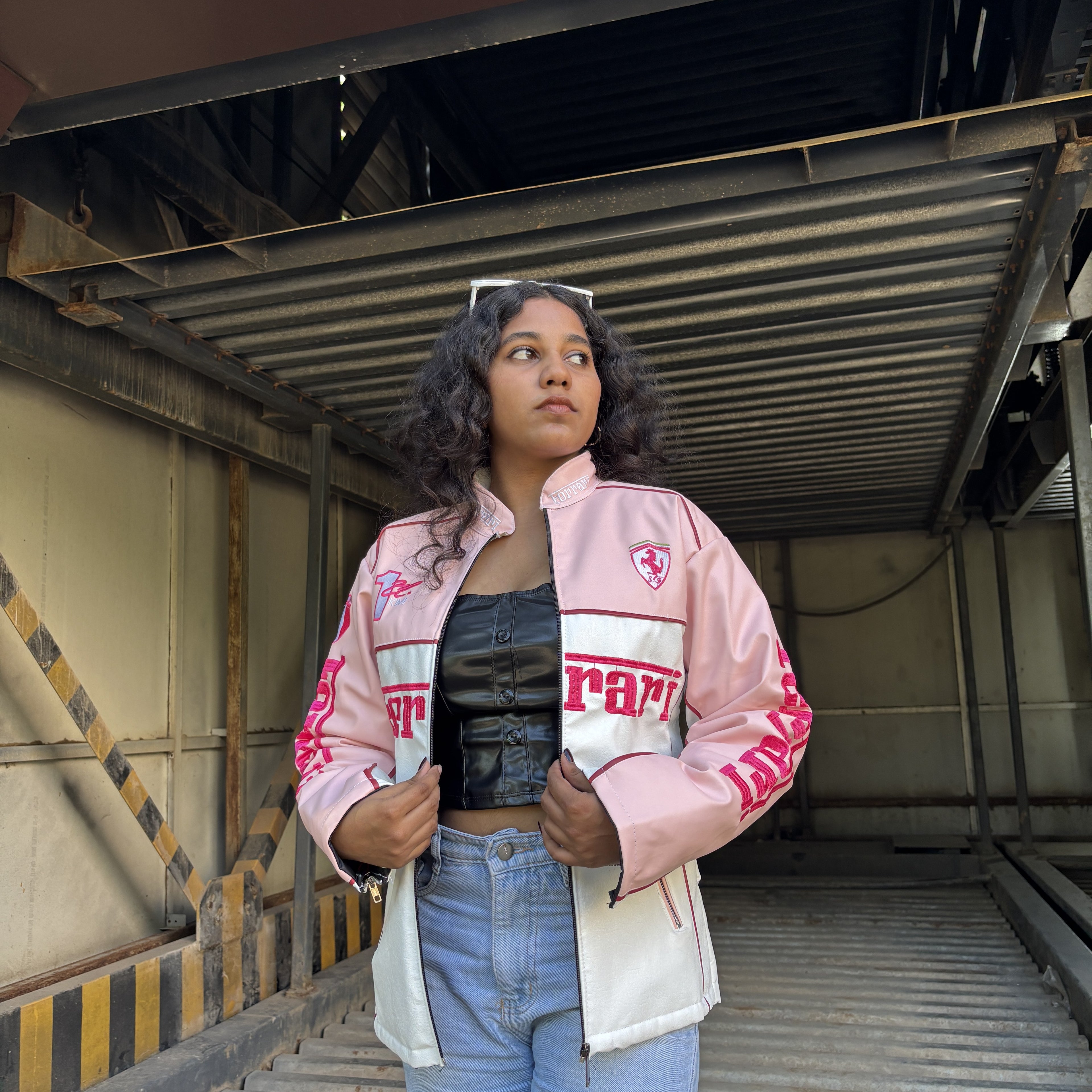 Pink Ferrari Jacket - Embroidered (Unisex)