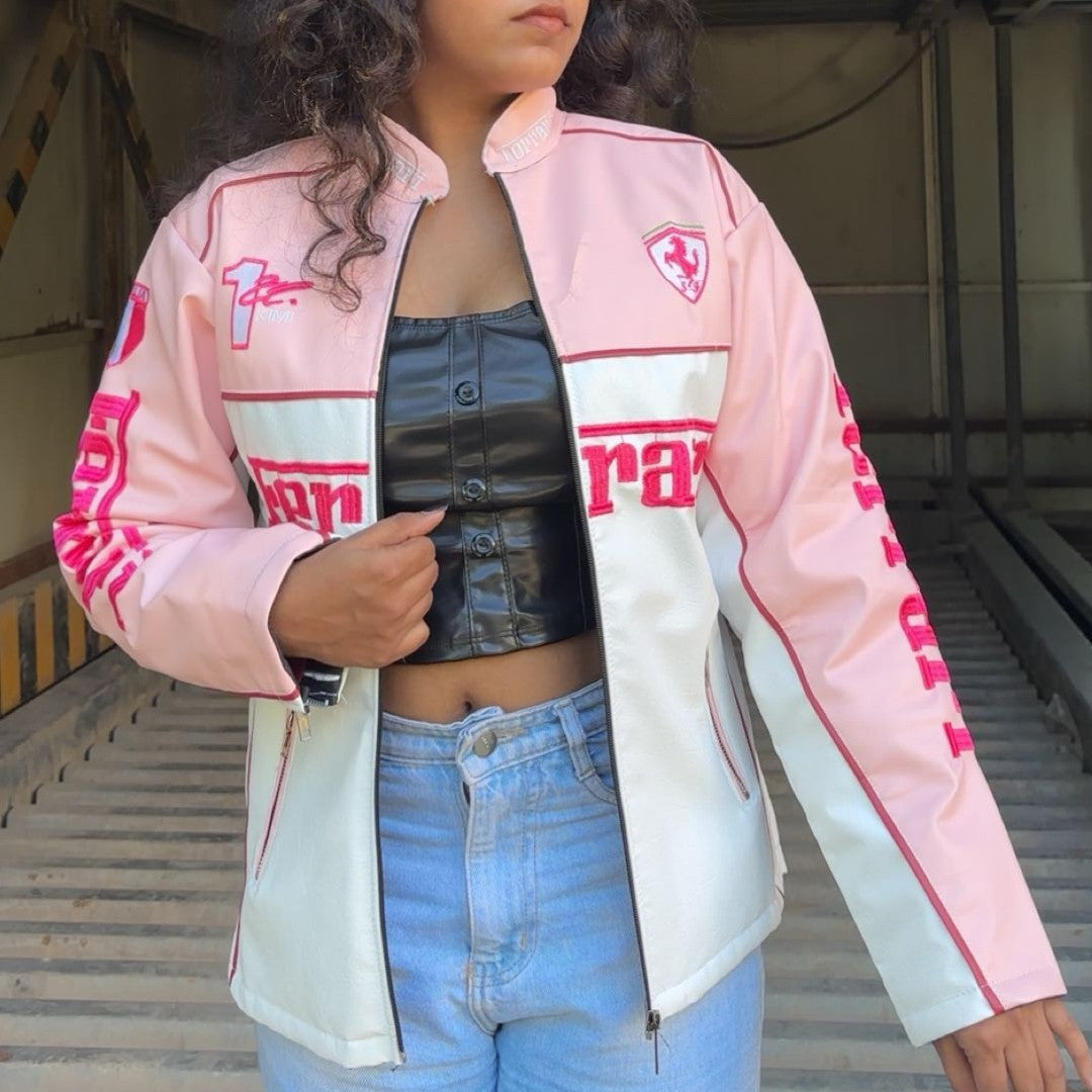 Pink Ferrari Jacket - Embroidered (Unisex)