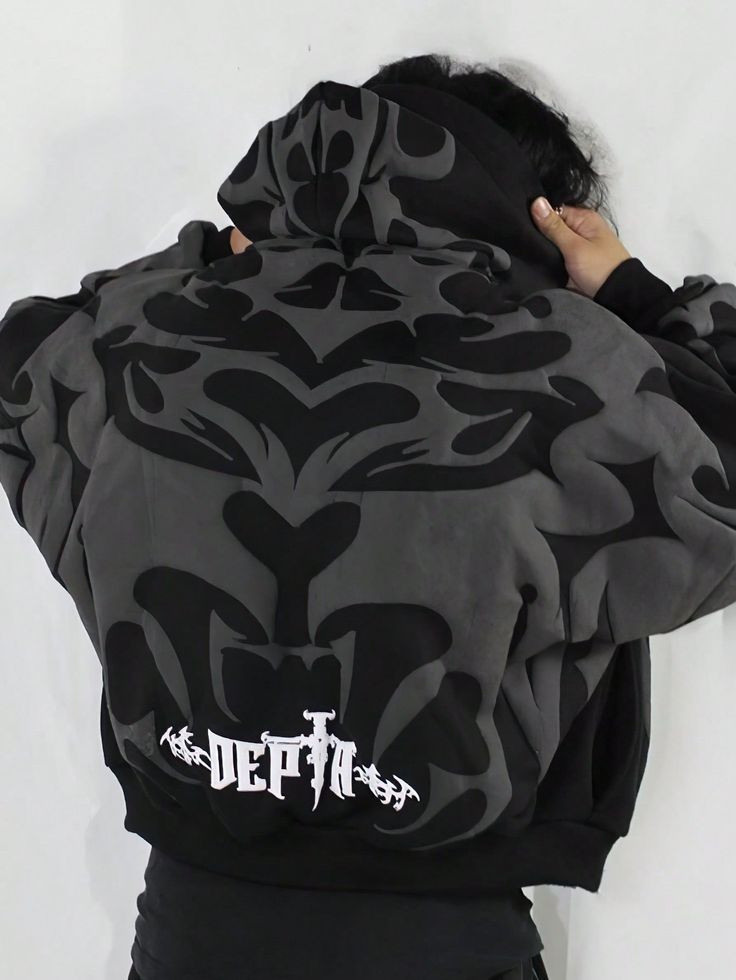 Depth Hoodie – Tribal Shadow Oversized Y2K | Casique
