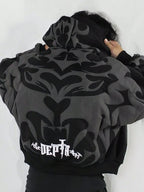 Depth Hoodie – Tribal Shadow Oversized Y2K | Casique