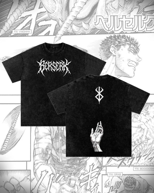 Berserk Oversized Acid-Wash T-Shirt – Guts
