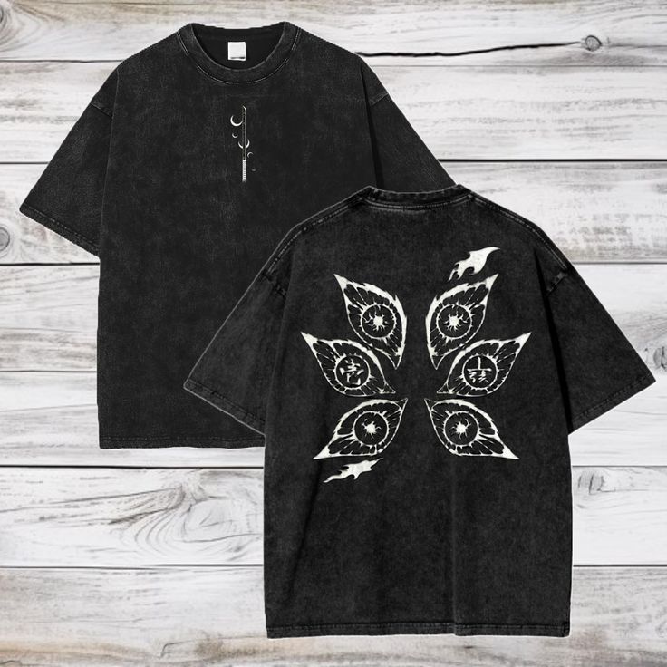 Demon Slayer–Inspired Acid Wash T-Shirt – 240 GSM French Terry Cotton
