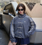 Chinese New Year Jacket | Grey Tang Jacket with Knot Buttons