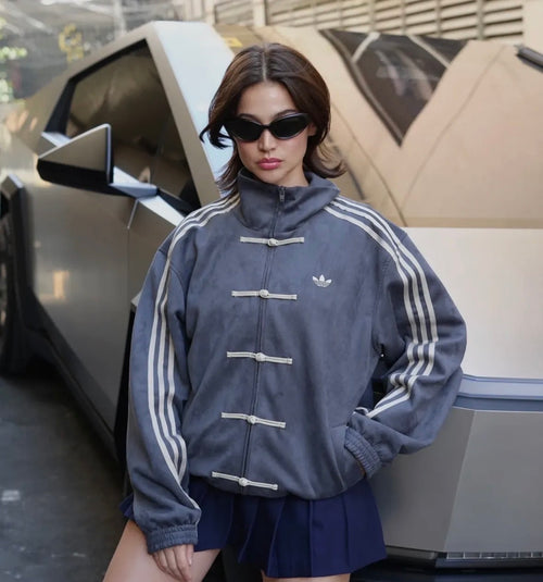 Chinese New Year Jacket | Grey Tang Jacket with Knot Buttons