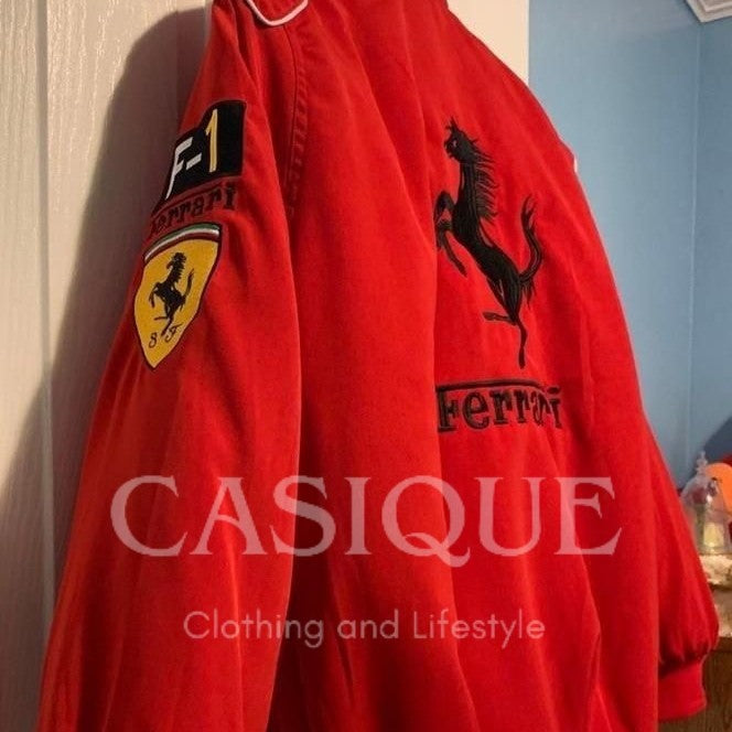 Ferrari Red Bomber jacket - Embroidered (Unisex)