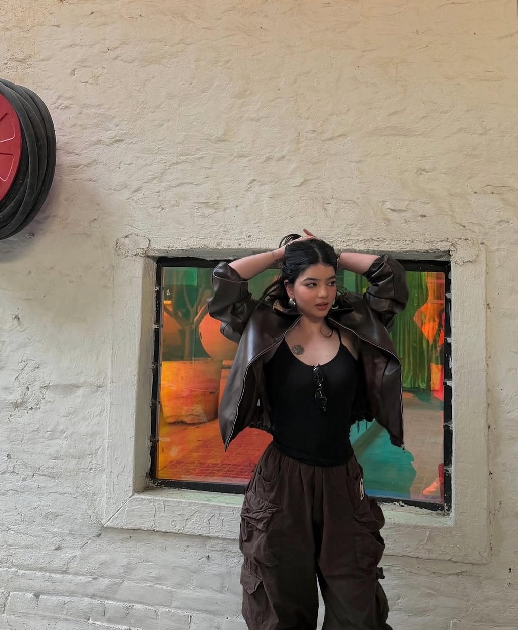 Brown Vegan Leather Jacket By Casique (Unisex)