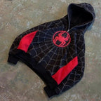 Miles Morales Graphic Zip Hoodie – Unisex Oversized Streetwear Superhero Hoodie