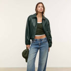 Emerald Green Faux Leather Jacket By Casique (UNISEX)