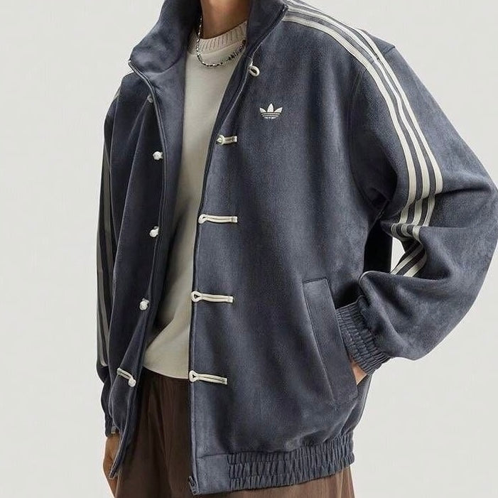 Chinese New Year Jacket | Grey Tang Jacket with Knot Buttons