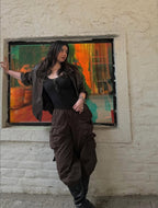 Brown Vegan Leather Jacket By Casique (Unisex)