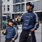 Chinese New Year Jacket | Navy Blue Tang Jacket with Knot Buttons