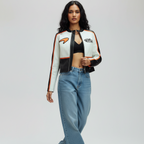Mclaren Cropped Vegan Leather Jacket For Women