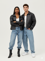 Classic Black Leather Jacket (Unisex)