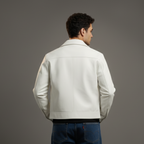 White Faux Leather Jacket