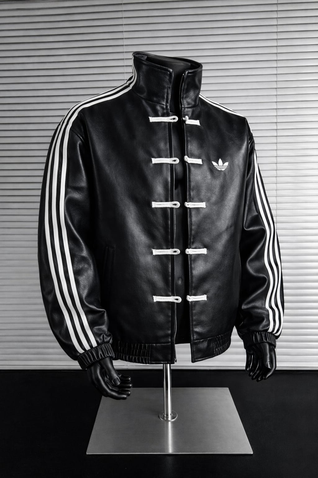 Casique Faux Leather Chinese New Year Tang Jacket – CTT-Inspired Premium Streetwear Bomber (Black)
