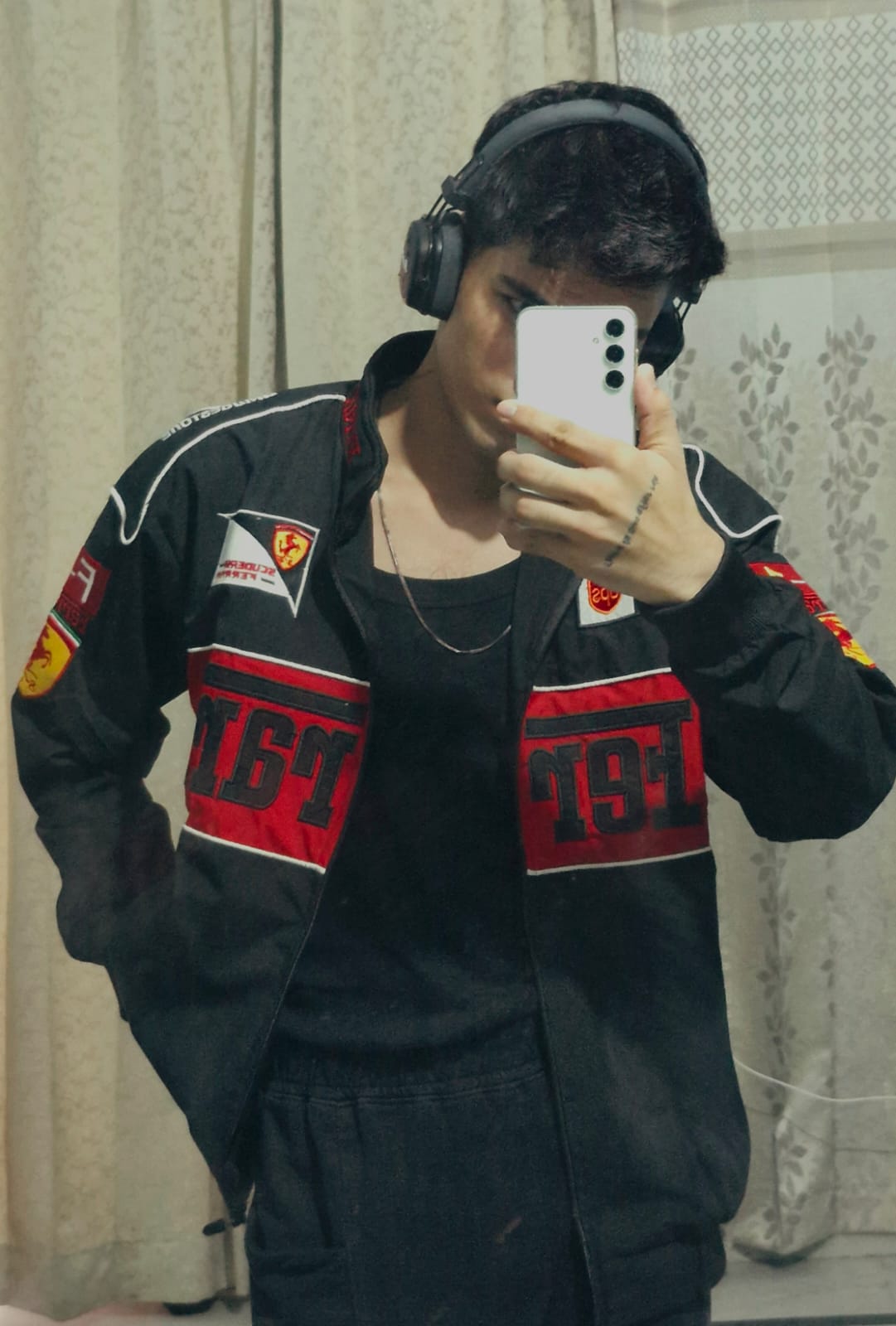 Ferrari Black Jacket - Embroidered (Unisex)