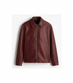 Classic Cherry Red Leather Jacket (Unisex)