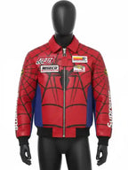 Supreme x Vanson Leathers Spider-Man Racing Jacket - Red/Blue