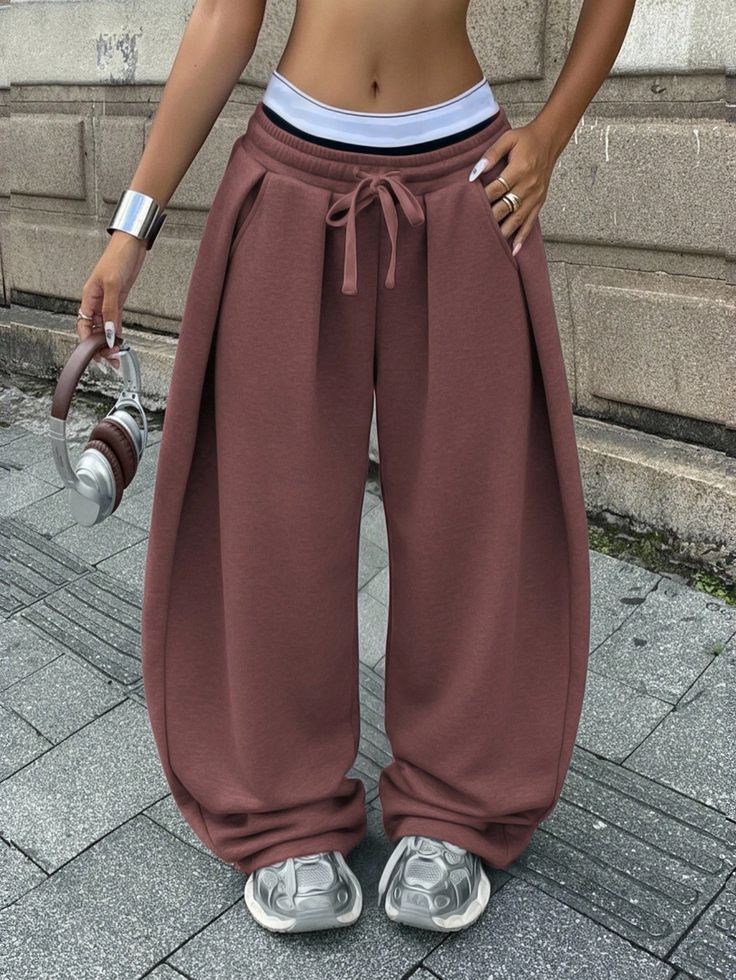 Unisex Oversized Track Pants with White Strap by Casique [Unisex]