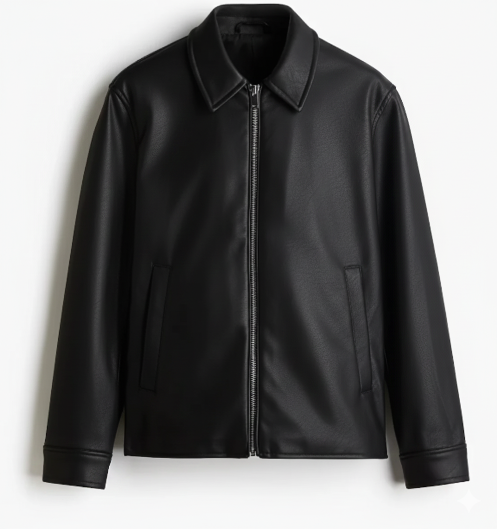 Classic Black Leather Jacket (Unisex)