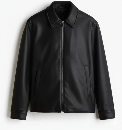 Classic Black Leather Jacket (Unisex)
