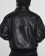Supreme x Vanson Leathers "Spider-Man" Embroidered Leather Bomber – Black