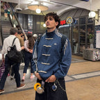 Chinese New Year Jacket | Navy Blue Tang Jacket with Knot Buttons